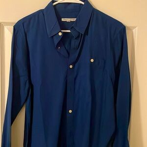 Threads 4 Thought REI deep blue long sleeve pocket button down medium